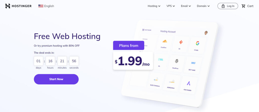 hostinger free web hosting